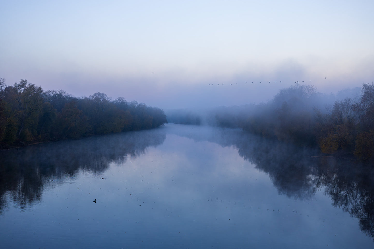 Hidden River – Morning Fog – Valley Forge PA – Art Works Gallery